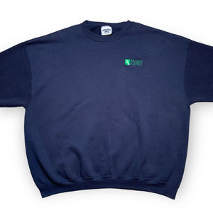 Vintage 90s Lee Heavyweight Blue Crewneck Sweatshirt Atlantis Plastics- 4X